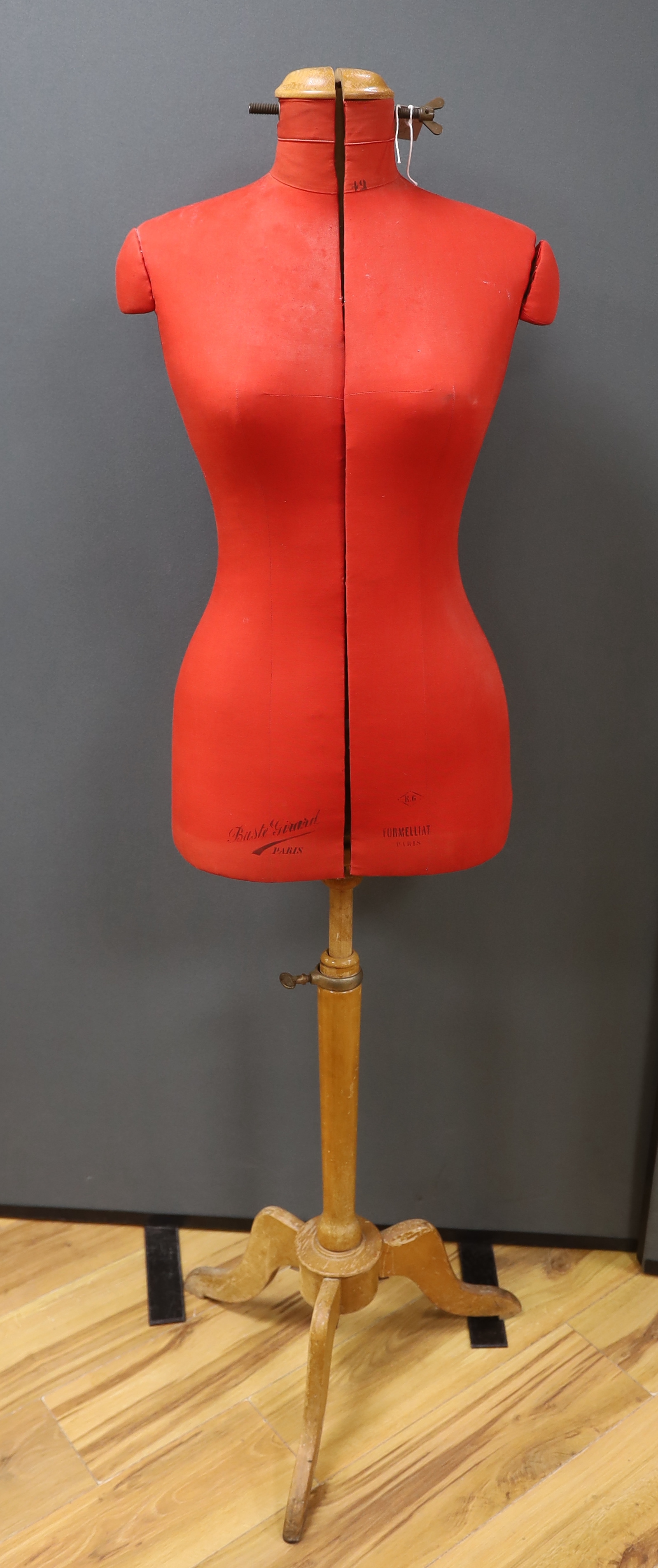 A Buste ‘Giuard, Formelliat Paris tailor's dummy, 153cm high